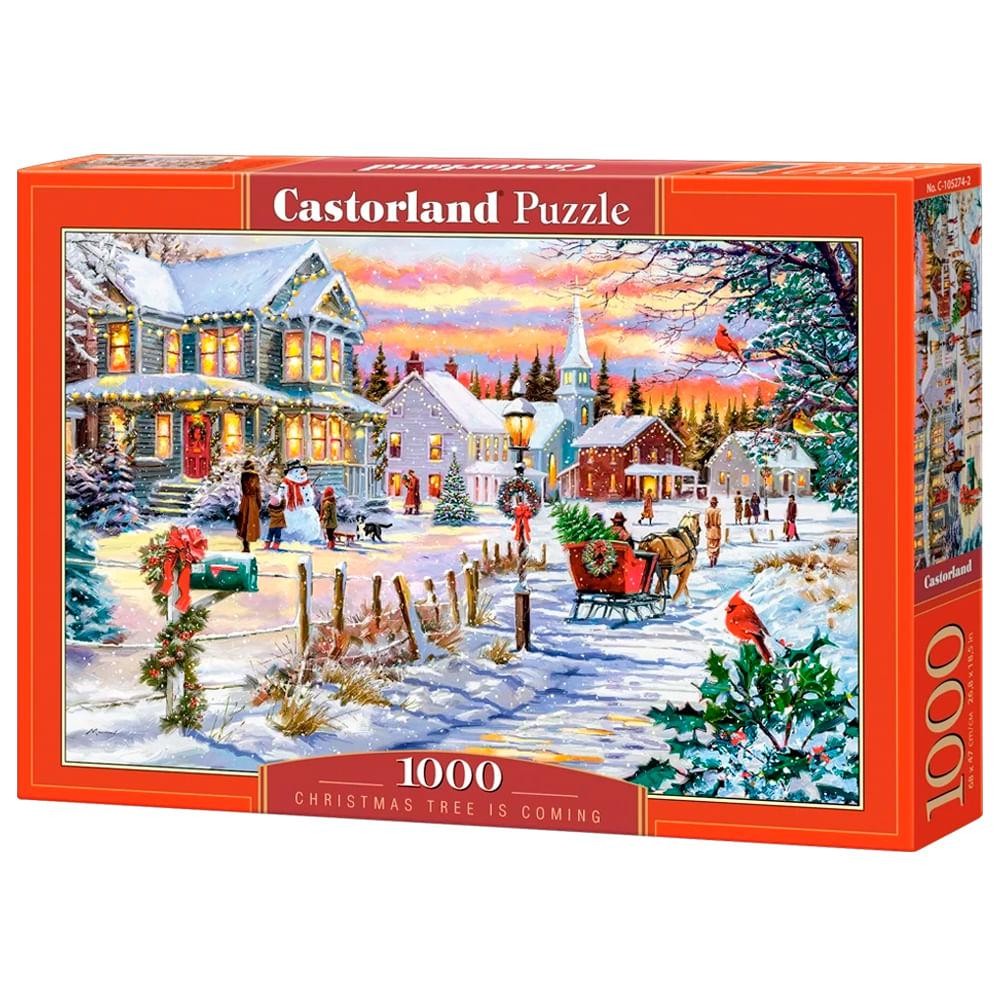 Puzzle 1000 Peças Chegada do Natal - Castorland Importado 1052742 em Oferta na Shopee
