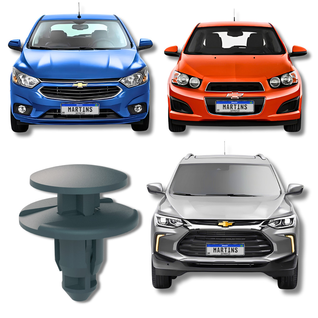 10 Grampo Presilha do Parabarro Dianteiro e Traseiro e Parachoque Dianteiro e Traseiro Cobalt Cruze Onix  Prisma Sonic