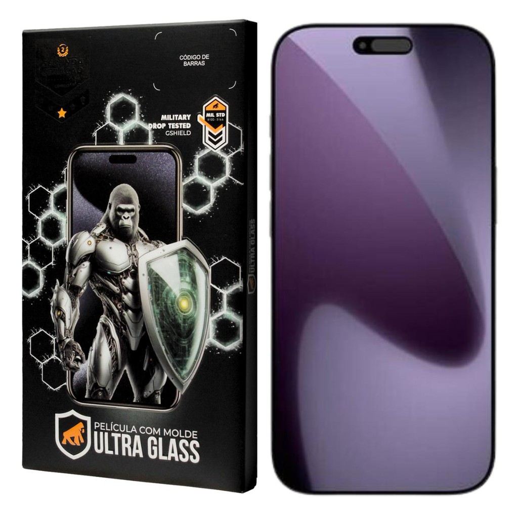 Película para iPhone 17 Pro Max - Ultra Glass - Preta - Gshield em Oferta na Shopee