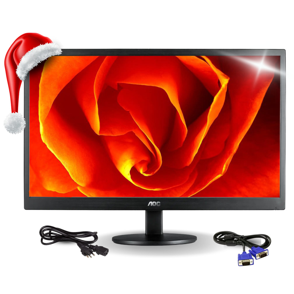 Monitor AOC 18.5 Polegadas LED Widescreen E970s Vga 60hz Escritório Trabalho Excel Planilhas