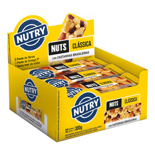 Barra Nuts Clássica Original Nutry  Com 12 Unidades De 25g em Oferta na Shopee