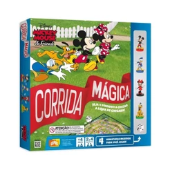 Jogo Infantil Corrida Mágica Mickey & Friends c/ 4 miniaturas Copag - 35775