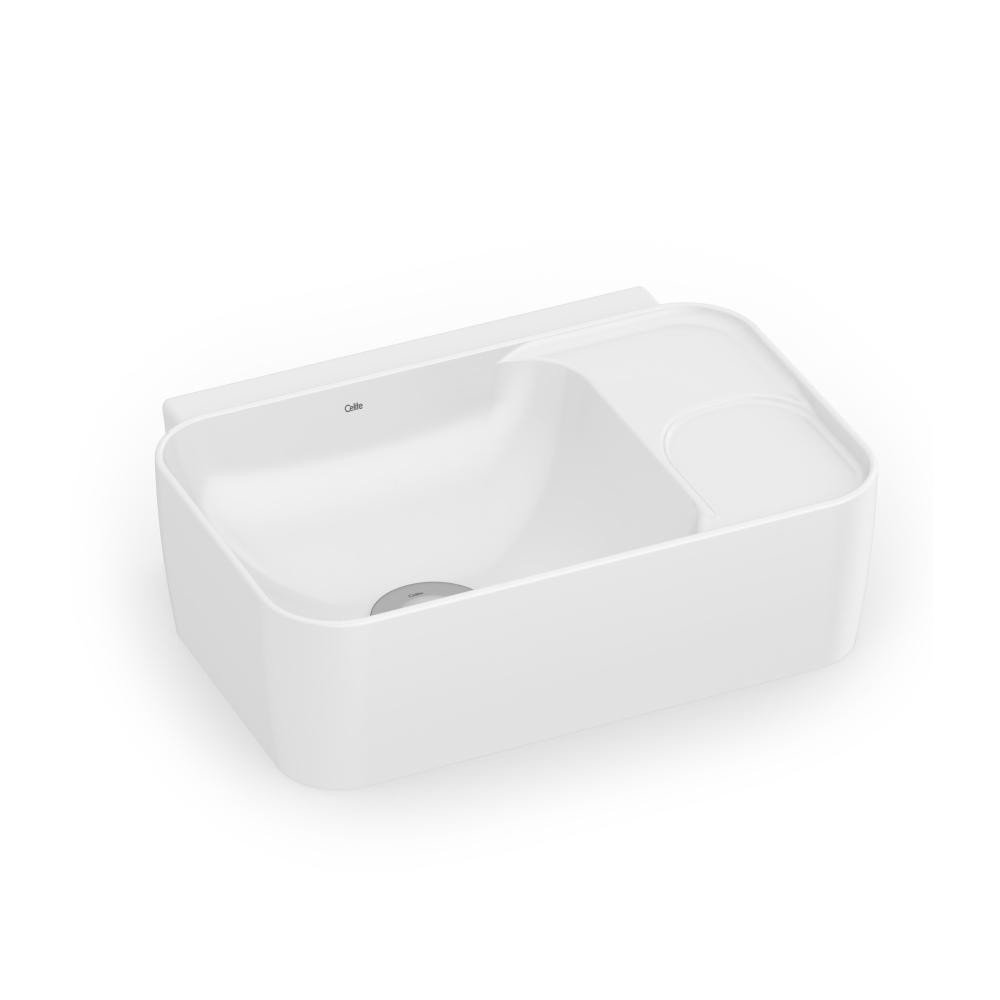 Lavatorio de Apoio/Suspenso Eco 41x30 Branco - Celite