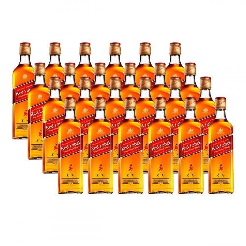 Whisky Escocês Johnnie Walker Red Label 500ml Caixa com 24 unidades