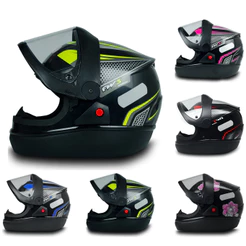 Capacete Moto Fechado Automatic Preto e Amarelo - Diversos Tamanhos - FW3