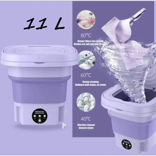 Mini máquina de lavar roupa 11L dobrável portátil moderna lavar automática roupa interior de viagem