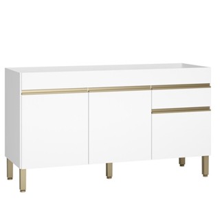 Balcão Gabinete de Pia 150 cm 3 Portas Sem Tampo Kits Paraná em Oferta na Shopee