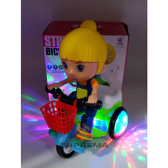 Brinquedo Interativo Triciclo Infantil com Luz Musical Empina 360° - Educativo e Divertido para Meninas e Meninos