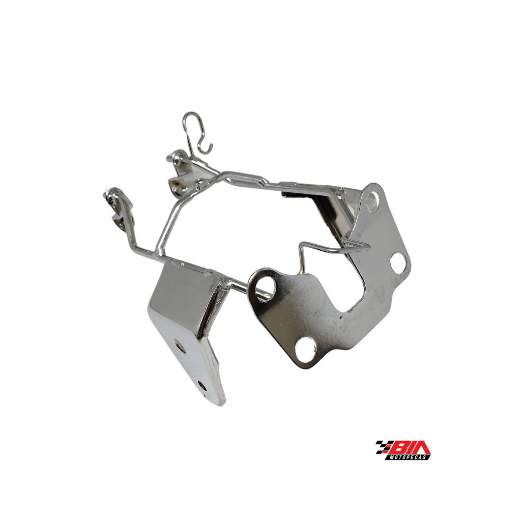 Suporte Farol Aranha Cromada Com Borracha Fixação Titan 125 2000 2001 2002 2003 2004 — imagem 2 de 2