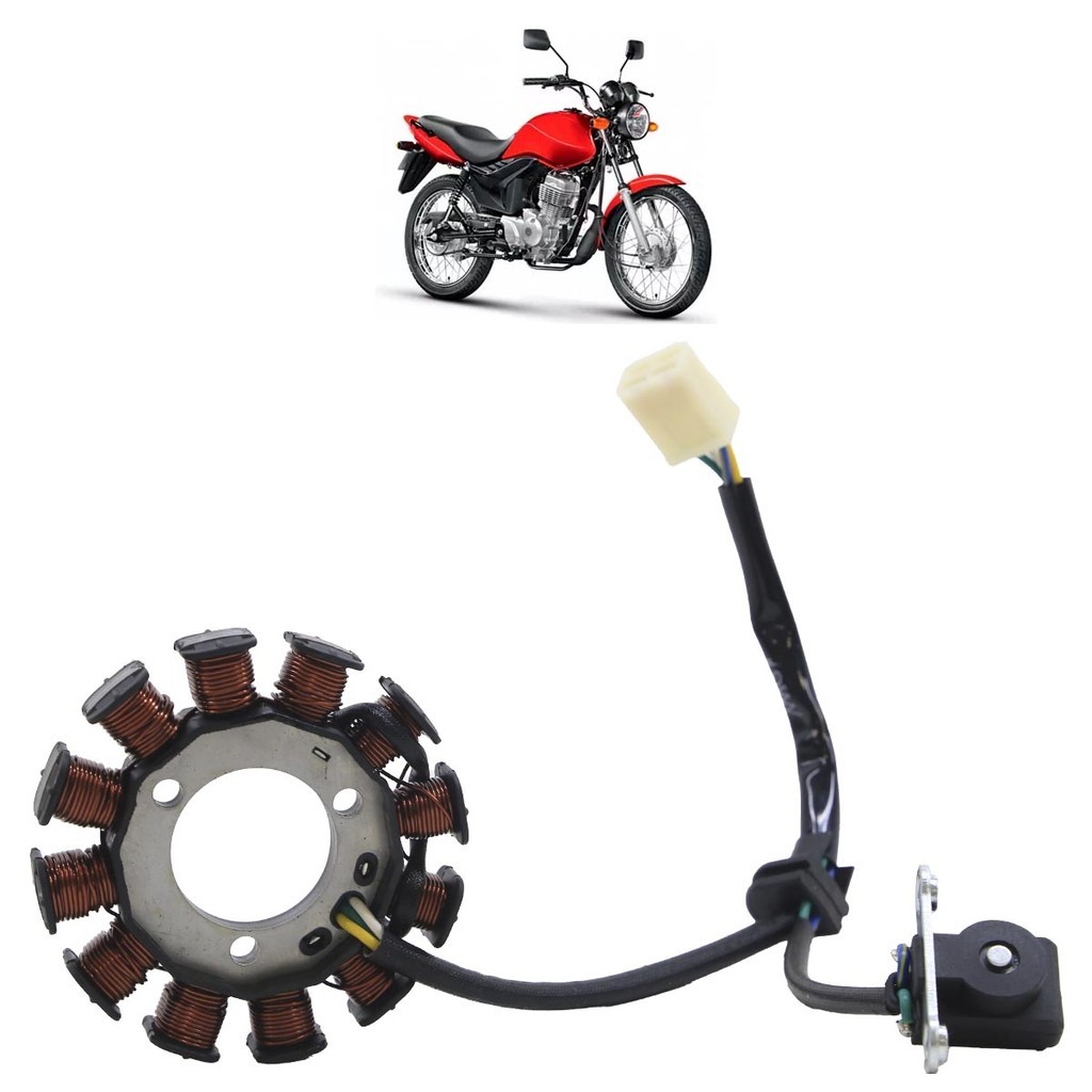 Estator Com Bobina Pulso CG 125 Cargo KS 2009 2010 2011 2012 2013 2014 2015