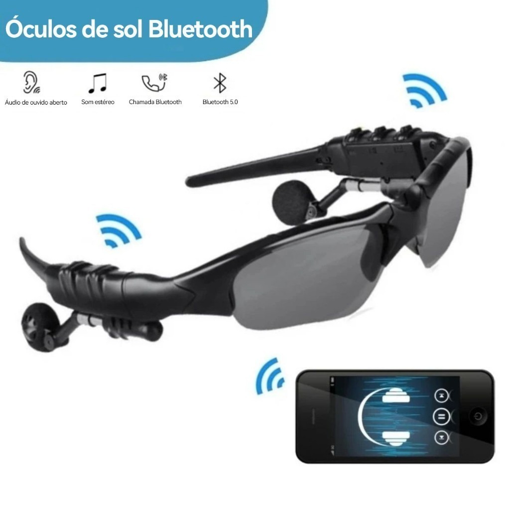 Óculos de ciclismo Óculos de ciclismo Óculos de sol Bluetooth portáteis sem fio esportivos óculos de sol fones de ouvido
