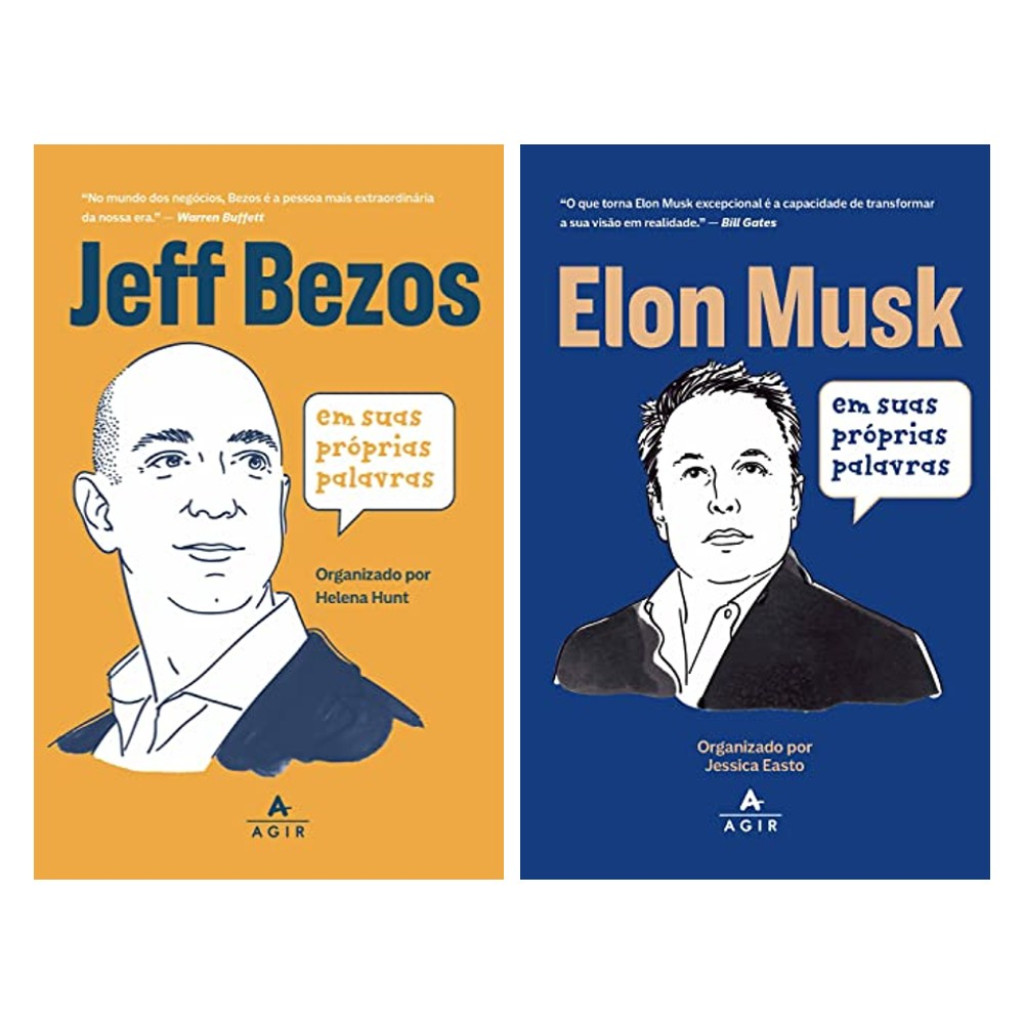Coleção Milionários em suas Próprias Palavras - Elon Musk e Jeff Bezos