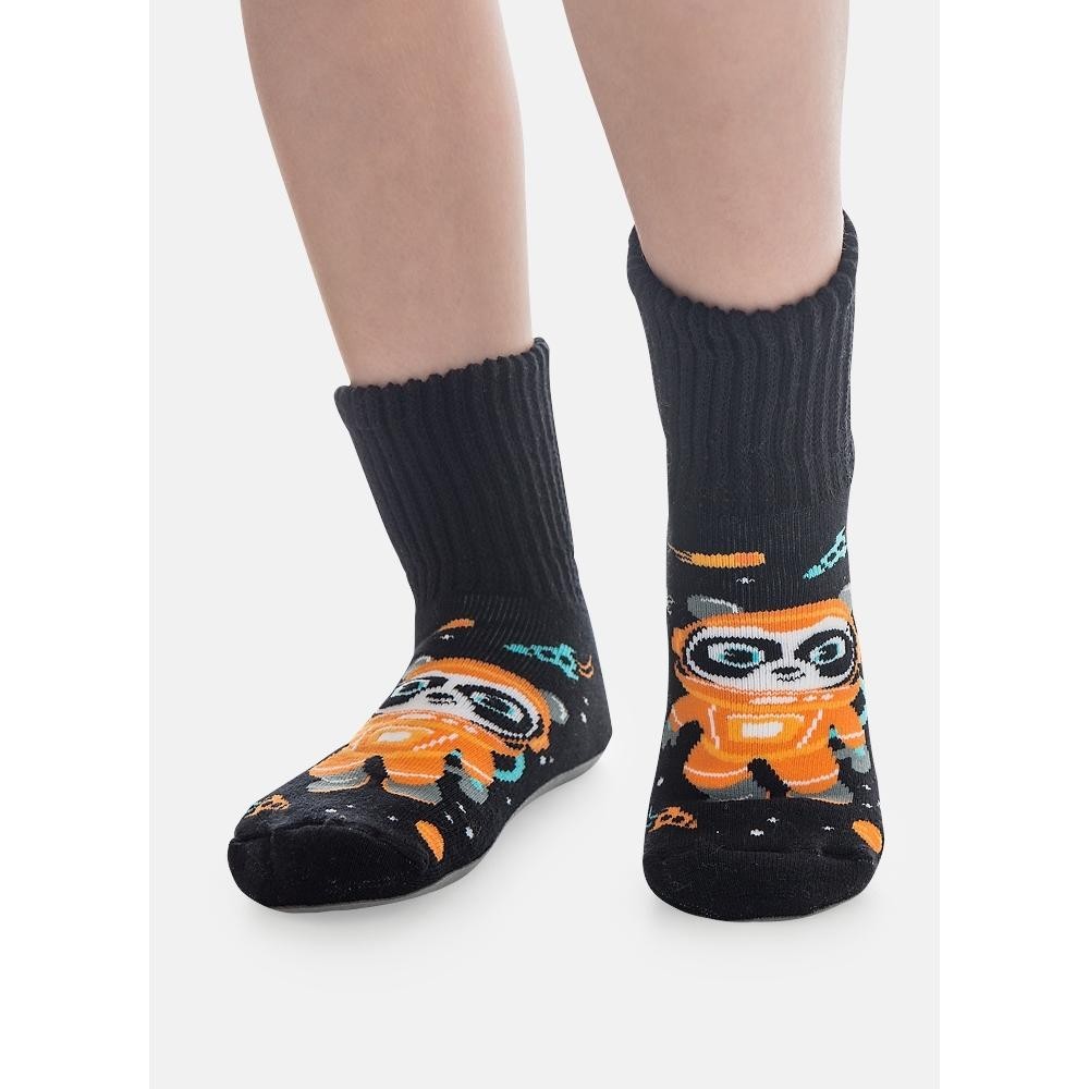 Meia Infantil Menino Estampada Botinha com Sola Emborrachada Panda Puket em Oferta na Shopee