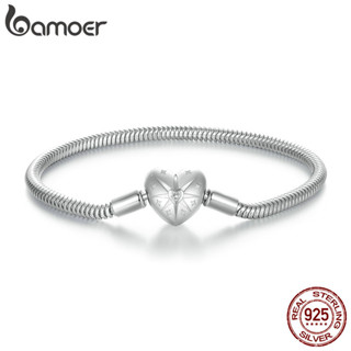 Pulseira Bamoer 925 Sterling Sliver Bracelet Starburst Heart Jóias Em Cadeia Básica Para Mulheres em Oferta na Shopee