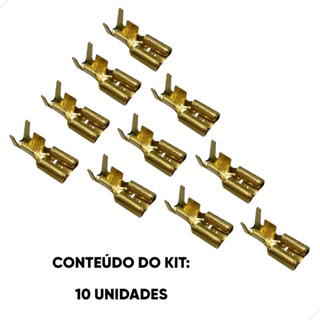 Kit Terminal Encaixe Fêmea 6.3 - Sem Trava - 10 Unidades (kt10ete7020) 70745 em Oferta na Shopee