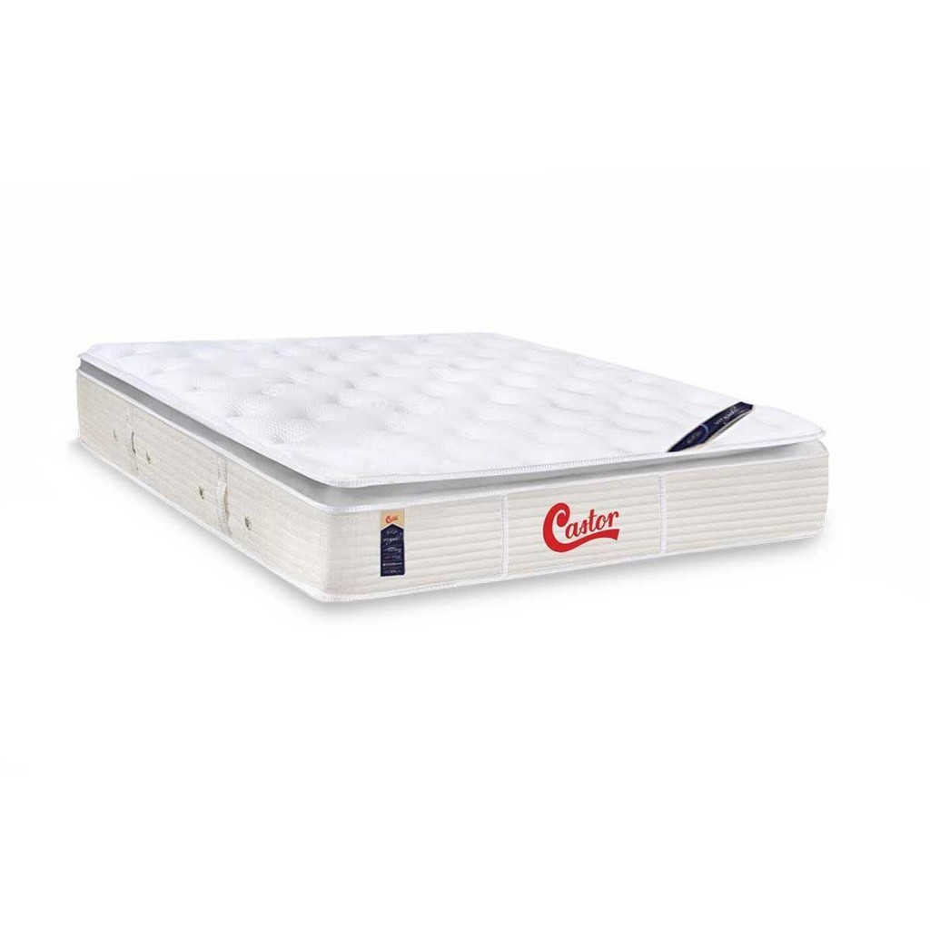 Colchão Casal Molas Ensacadas Visco Gel   Pocket Gold Star SLX Vitagel Pillow Top (138x188x27) - Castor em Oferta na Shopee