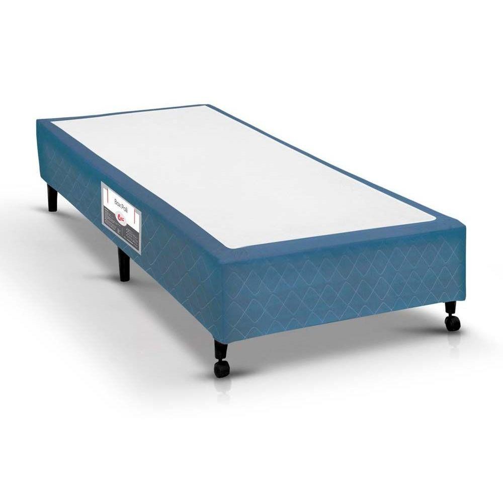 Cama Box Base Solteiro Poli Tecido Blue (78x188x27) - Castor em Oferta na Shopee
