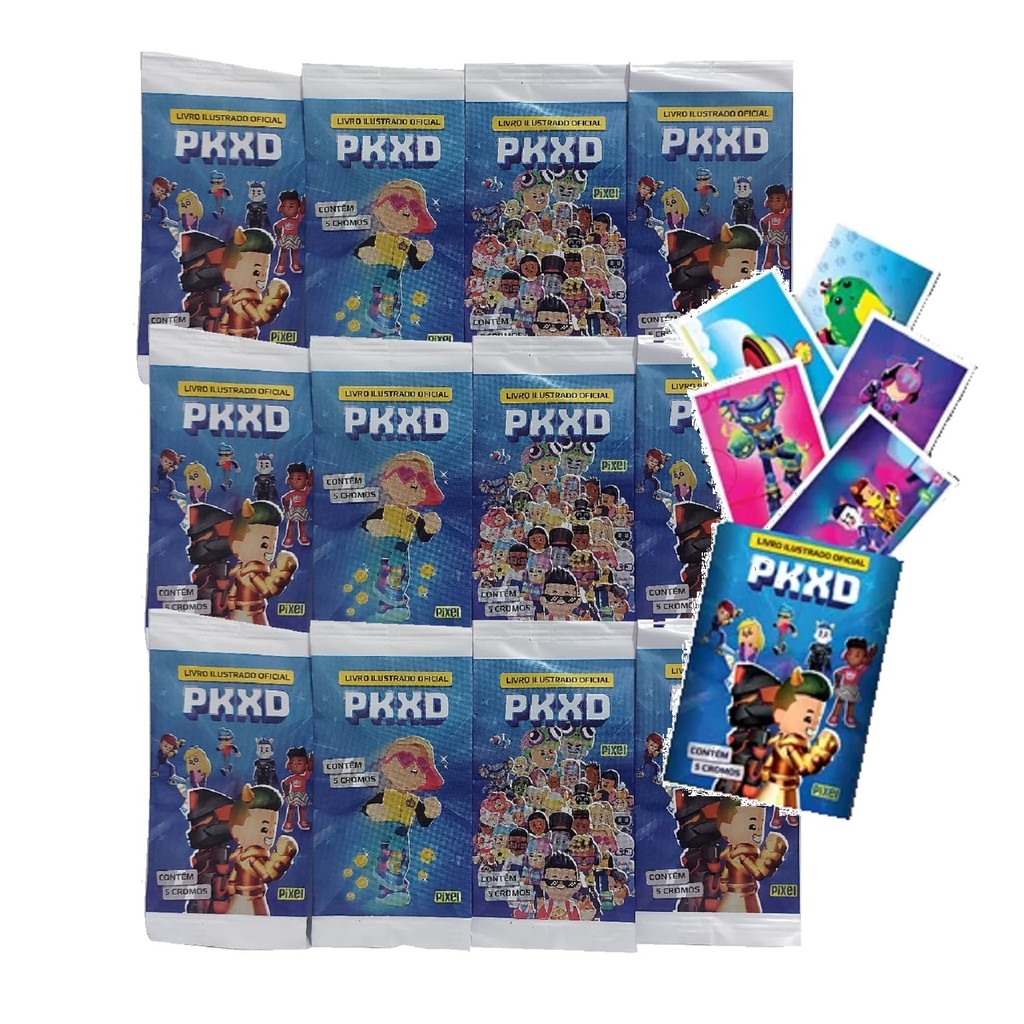 100 Figurinhas Pkxd 20 envelopes Pk xd Pixel