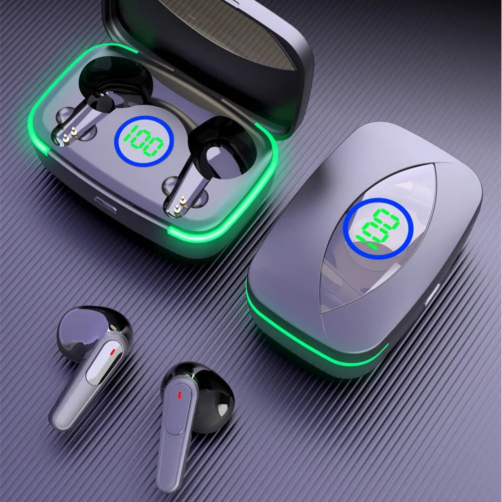 M80 Fone De Ouvido e Carregador de Celular Portátil Bluetooth Sem Fio 5.3 Fone Estéreo  su