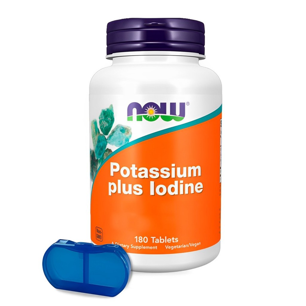 Potássio Plus Iodo Now Foods 180 Tablets + Porta Cápsulas em Oferta na Shopee