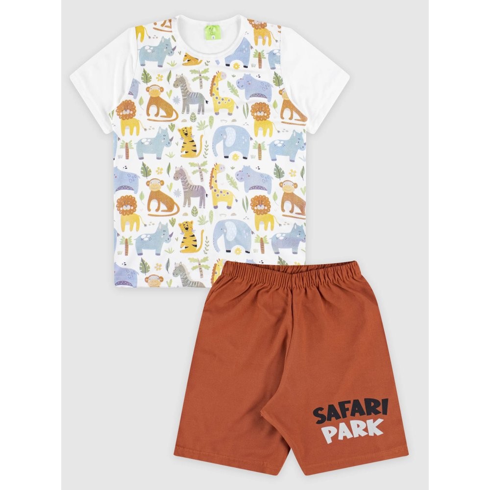 Conjunto Infantil Camiseta/Bermuda Masculino Verão