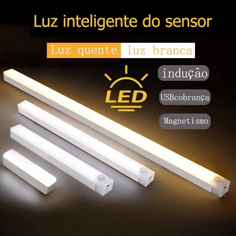 Luminária LED Com USB Recarregável E Sensor De Presença De Movimento -BUSCABUSCABR