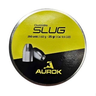 Chumbinho Aurok Slug 25g com 250 Unidades 5.5mm (.22) em Oferta na Shopee