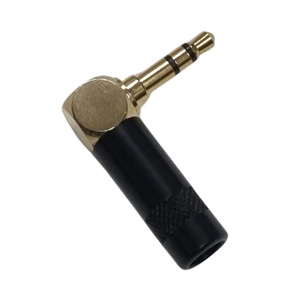 Conector P2 90 L para fone Estéreo Profissional- Custom - CS805