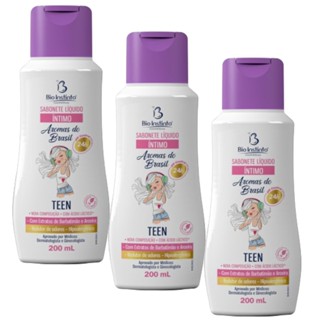 Kit 3 Sabonete Líquido Íntimo Teen 200Ml - Bio Instinto em Oferta na Shopee