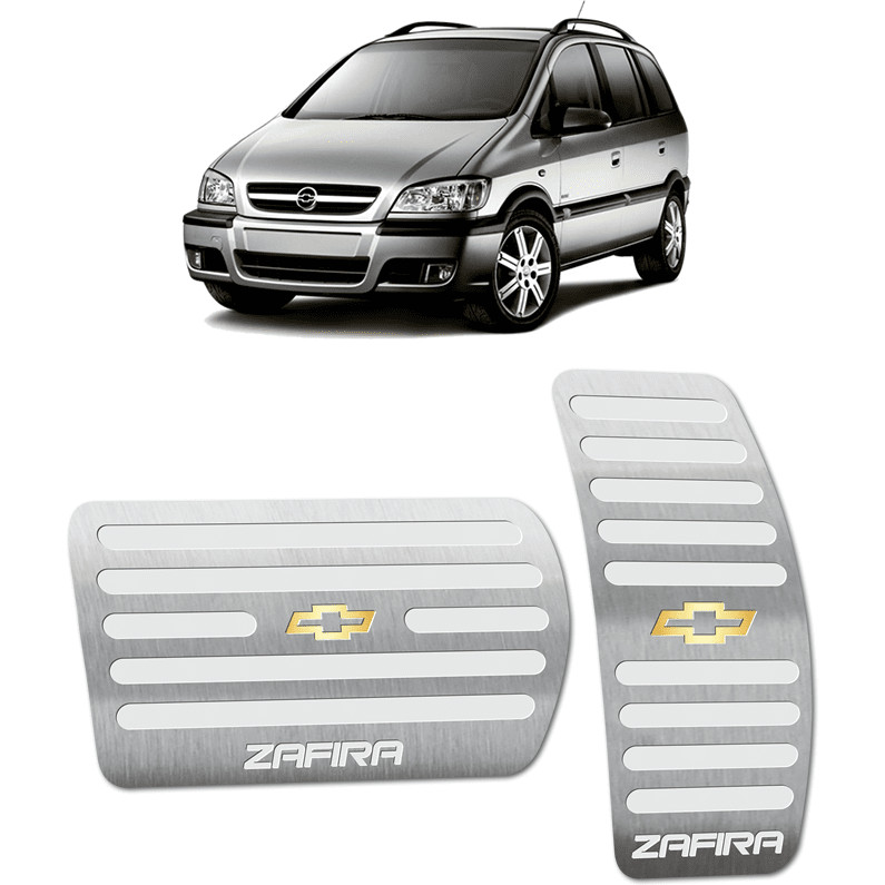 Pedaleira Zafira 01/12 Automático Aço Inox - Não fura o pedal