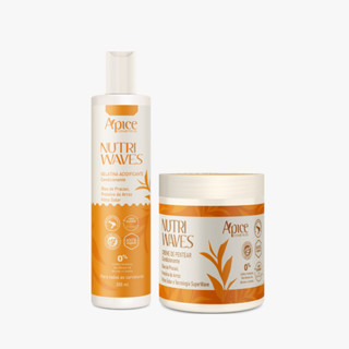 Apse Nutri Waves Kit Creme de Pentear 500g e Gelatina 300mL - 2 Itens em Oferta na Shopee