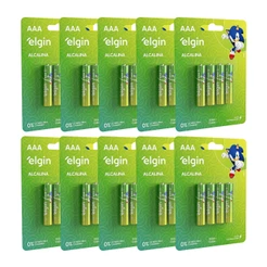 Kit Blister C/40 Unidades Pilhas Alcalinas Aaa Palito Elgin