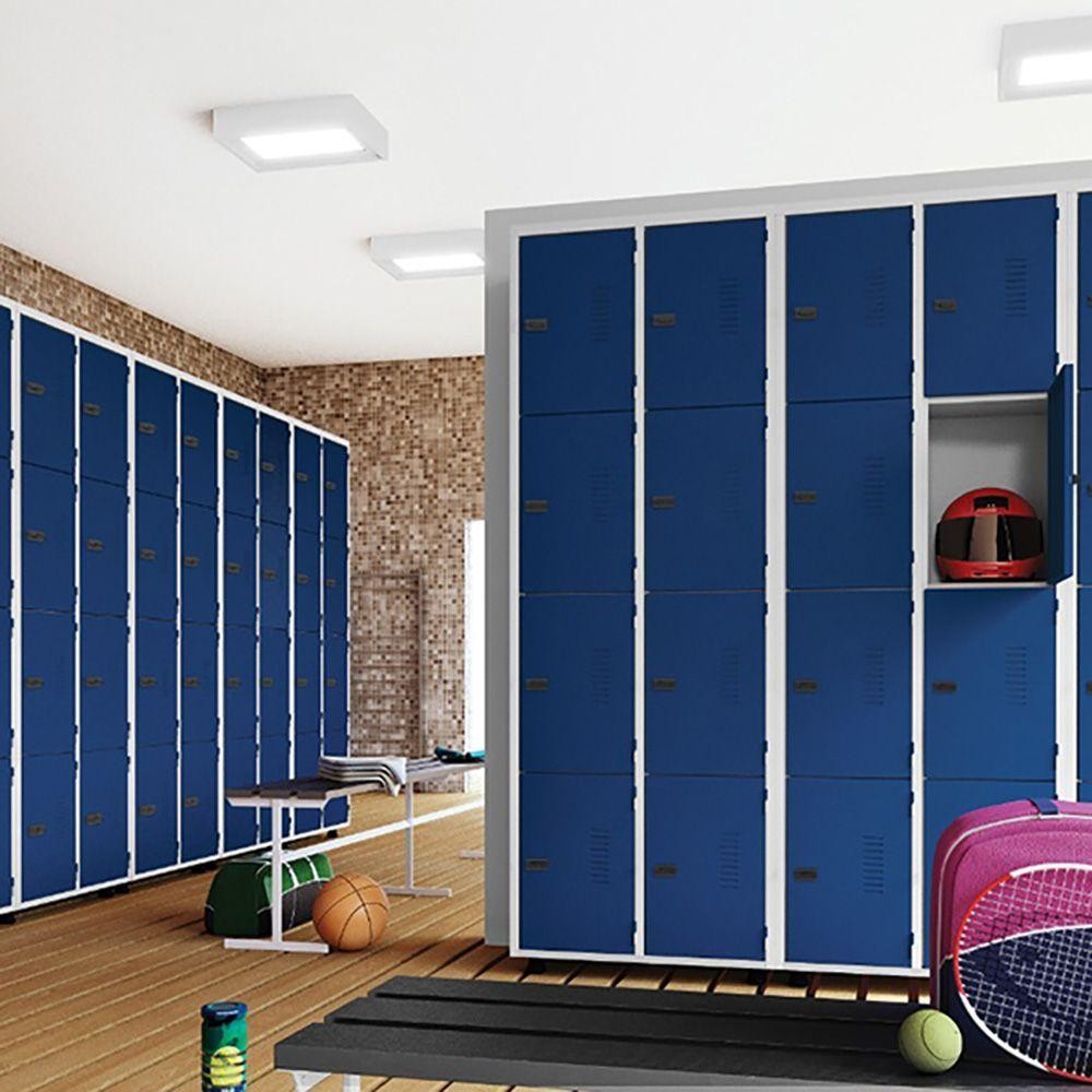 Armário Roupeiro Aço 4 Portas Ea701 Azul