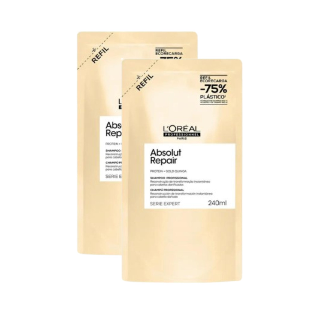 Kit 2 Refis Shampoo Absolut Repair Gold 240ml em Oferta na Shopee