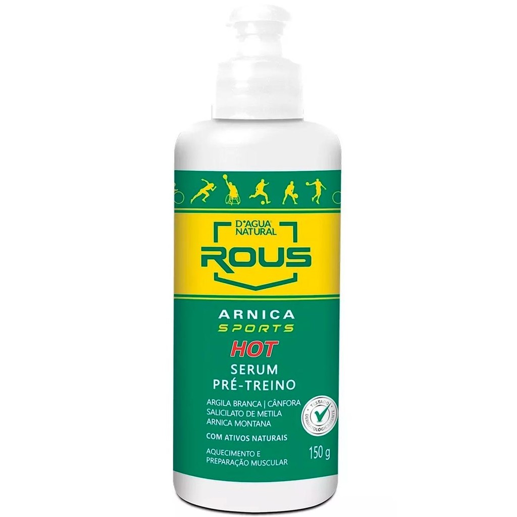 Imagem Serum Hot Pré-Treino ROUS Dagua Natural Arnica Sports 150g Aquecimento e Preparação Muscular