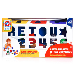 Caixa Encaixa - Letras e Números - Brinquedos Estrela em Oferta na Shopee