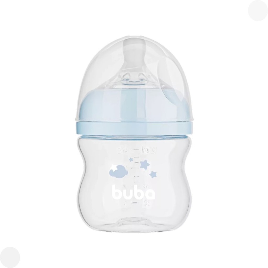 Detalhes do Kit Mamadeira Easy Flow 120/270/330ml Nuvem Azul - Buba