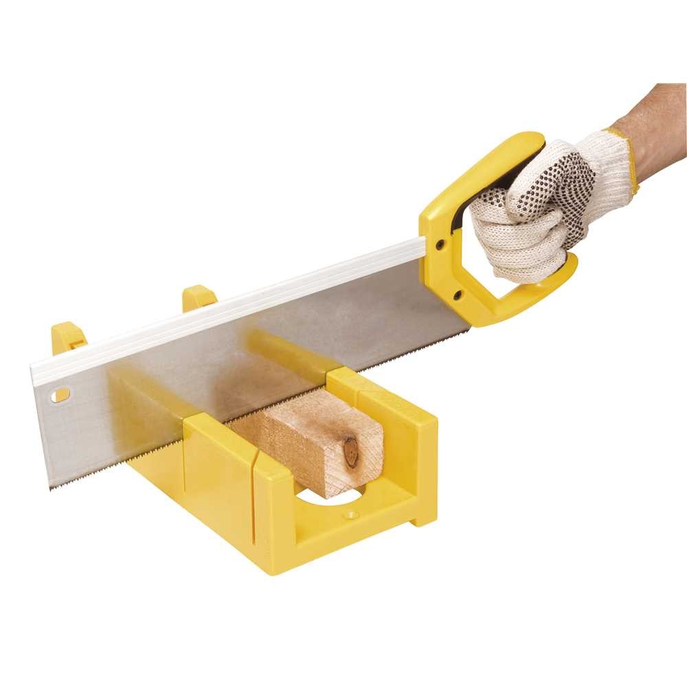 Kit Caixa Meia Esquadria Corte de 45º e 90º + Serrote De Costa 14 Polegadas Vonder