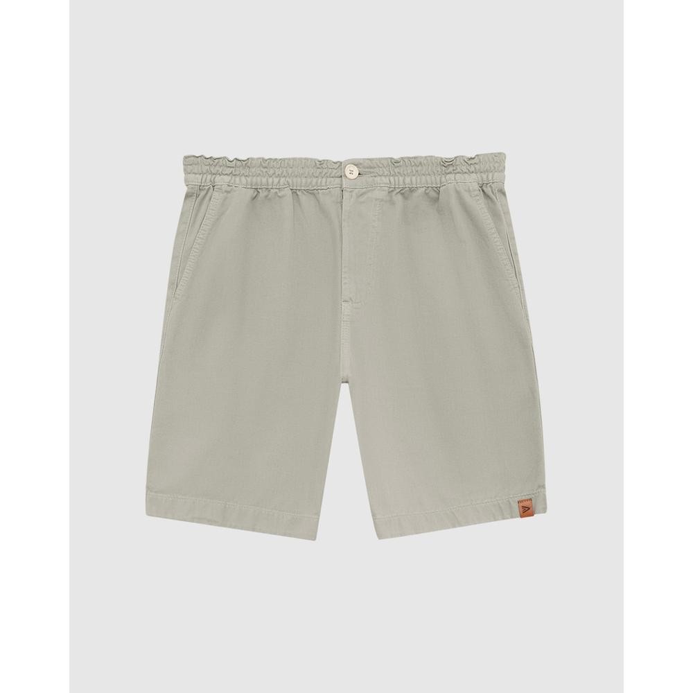 Shorts Masculino Cós Elástico Em Sarja 100% Algodão