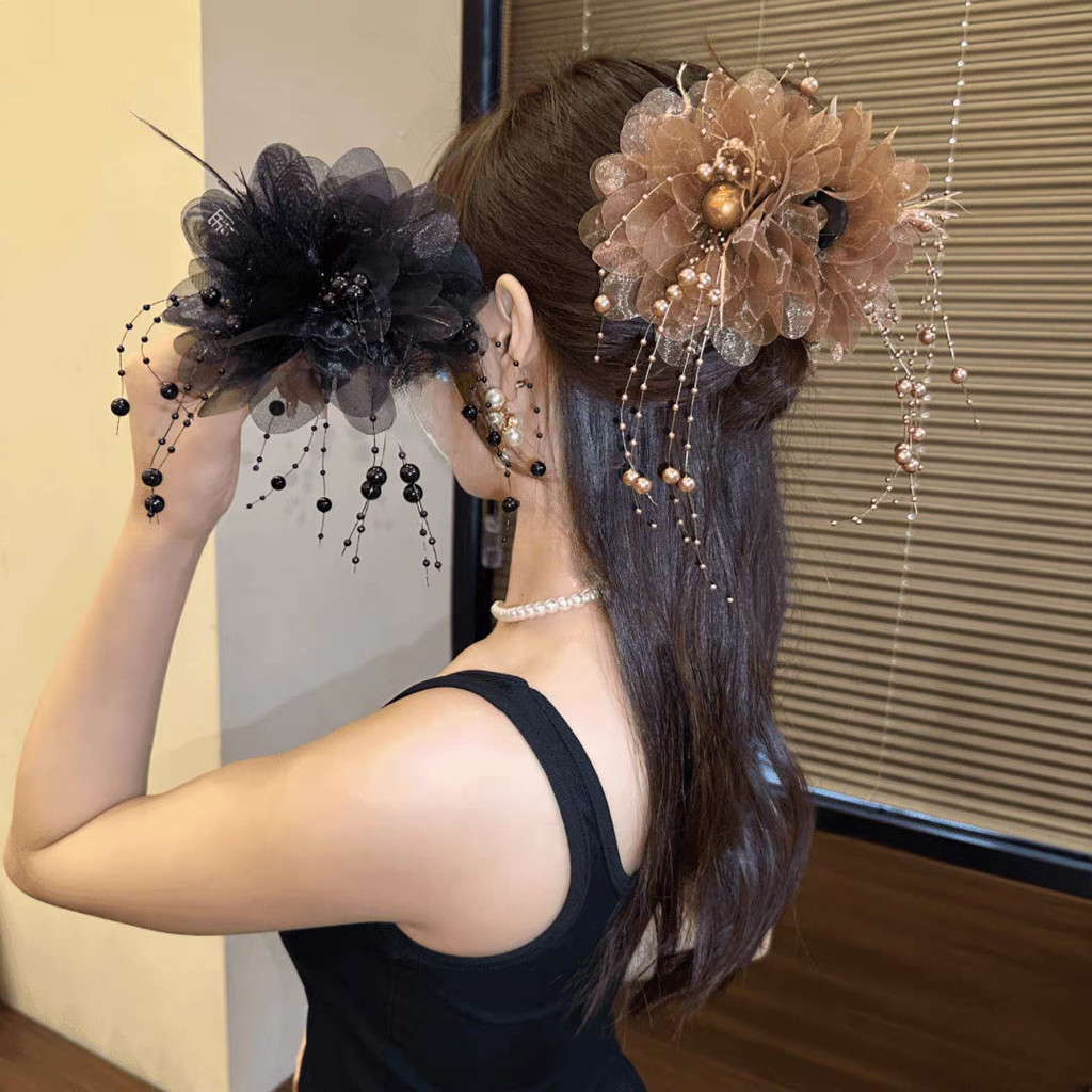 Único Clipe De Borla De Penas De Alta Qualidade Coreano Para Deslocamento De Acessórios De Cabelo Femininos em Oferta na Shopee