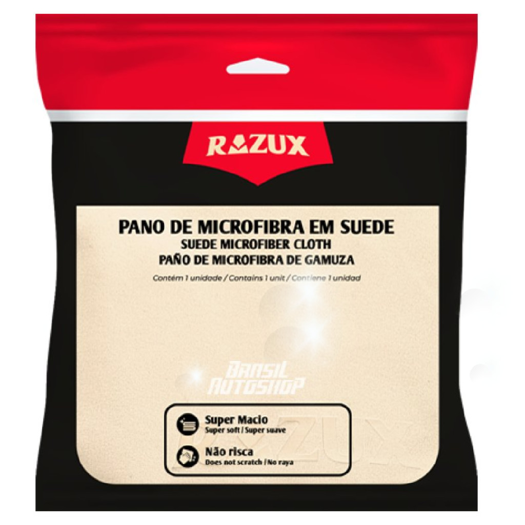PANO MICROFIBRA SUEDE 30X30 200GSM RAZUX VONIXX em Oferta na Shopee