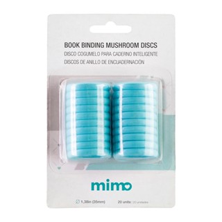 Disco Cogumelo para Caderno Inteligente Azul Água Mimo - 35 mm - 20 Unids em Oferta na Shopee