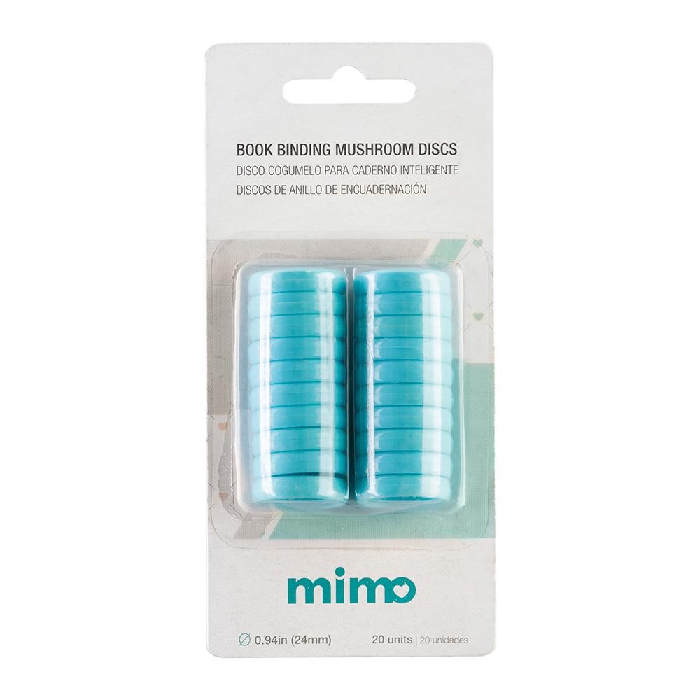 Disco Cogumelo para Caderno Inteligente Azul Água Mimo - 24 mm - 20 Unids em Oferta na Shopee