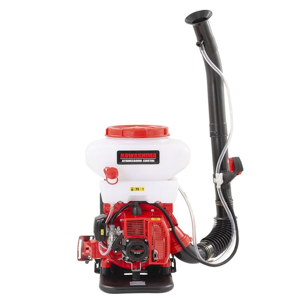 Atomizador Costal Gasolina 2T 41,5cc Aplicação Pós e Liquido Alcance 12 Metros Kawashima At4314