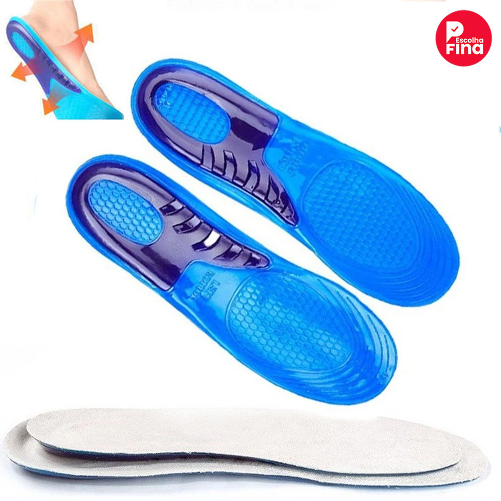 Palmilha Anti-Impacto em Gel de Silicone - Conforto para os Pés o Dia Todo