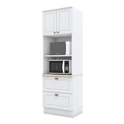 Torre Quente 2 Fornos Americana Branco Com Tampo Calcare – Henn