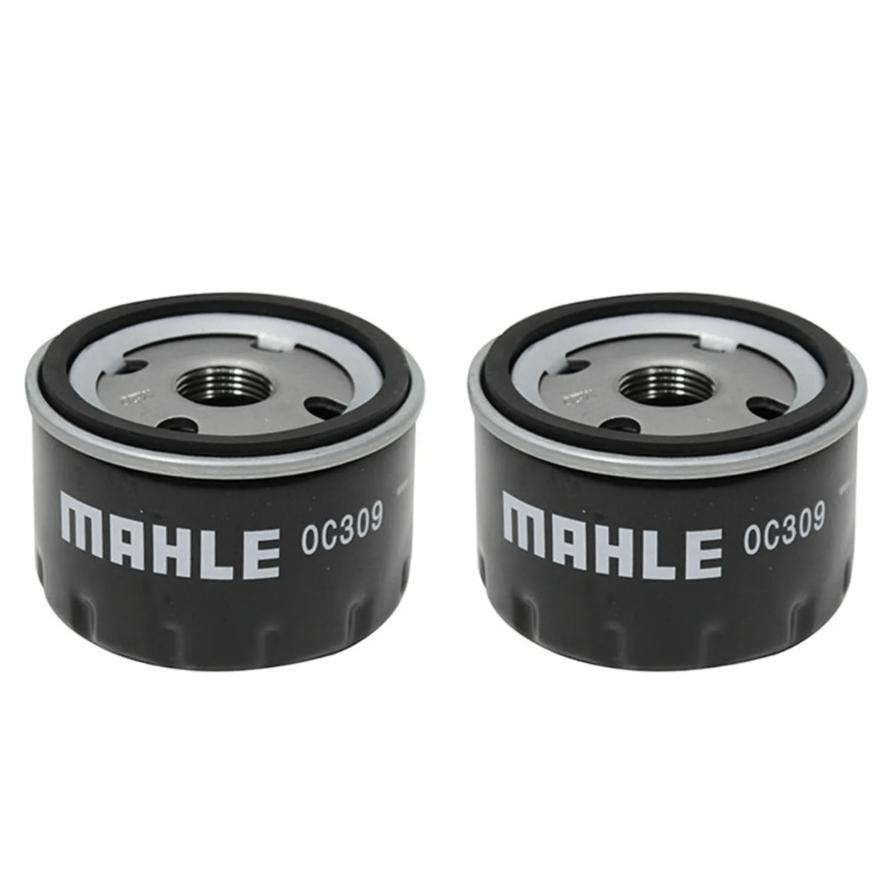 Kit 2 Filtros De Óleo OC309 Mahle Renault Symbol 1.6 8V 16V Hi-Flex 2009 à 2013