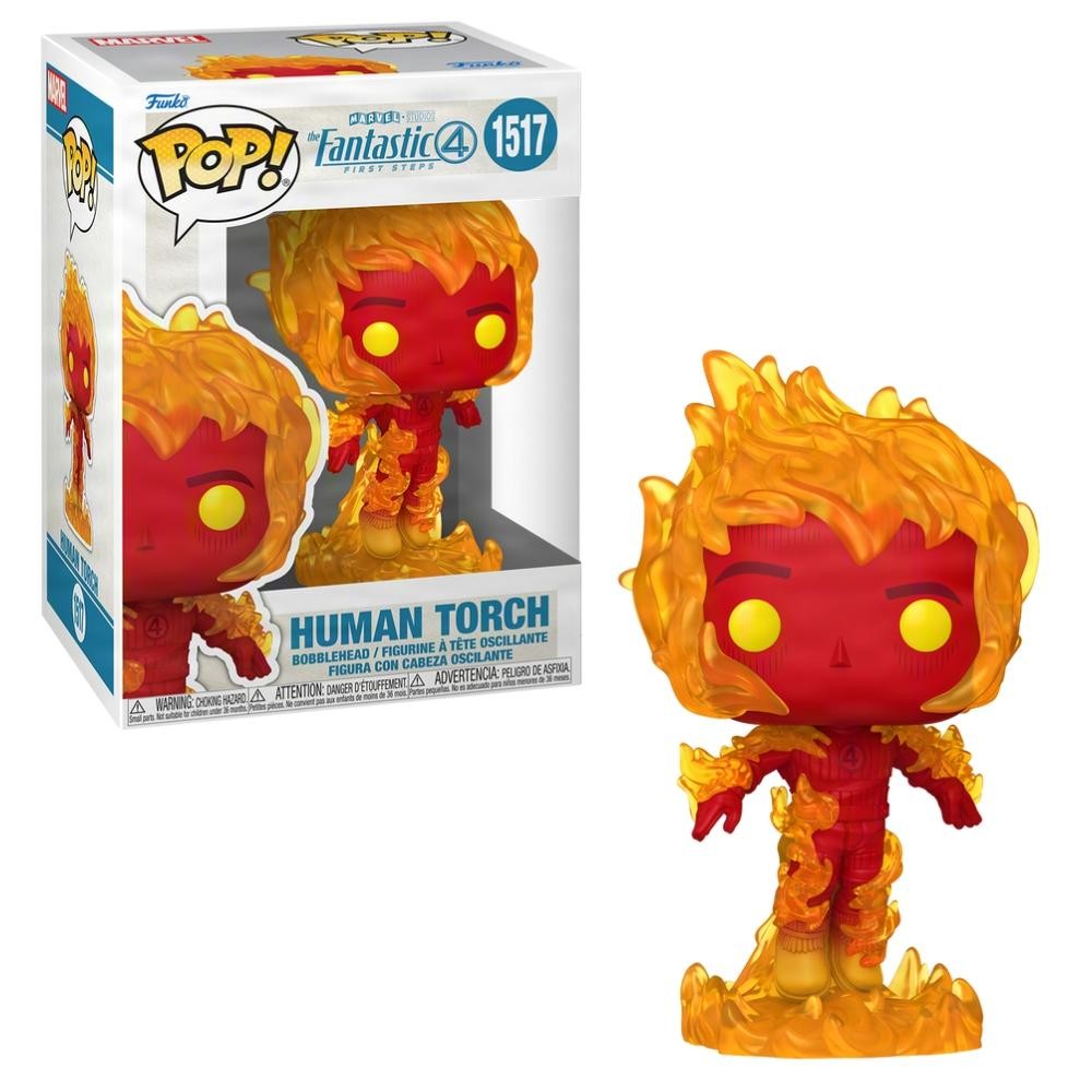 Boneco Funko Pop! Marvel Quarteto Fantástico - Tocha Humana - Hobbies & Collections
