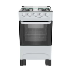 Fogão Mueller MFI4BA Branco 4 Bocas Mesa Inox Total Clean
