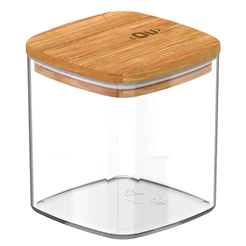 Pote Hermético Com Tampa de Bambu Keep 150mL Natural - Ou